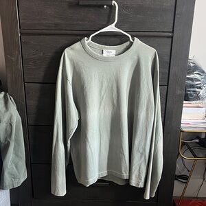 COS Sage Green Long Sleeve Top